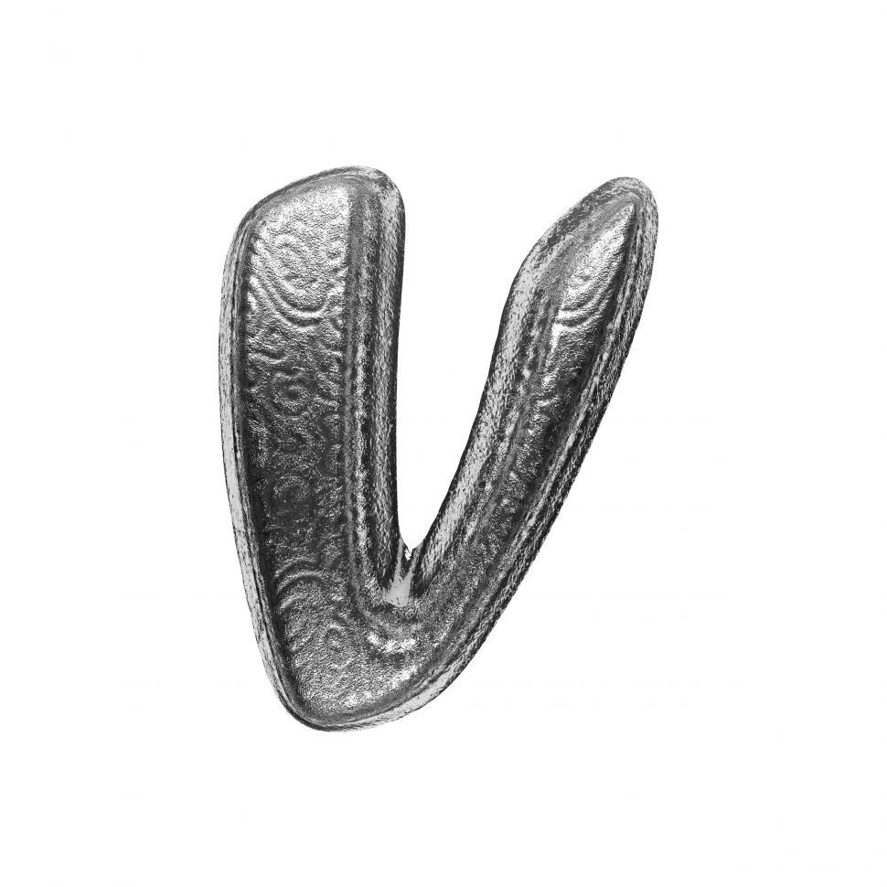 Free Image of isolated silver letter 