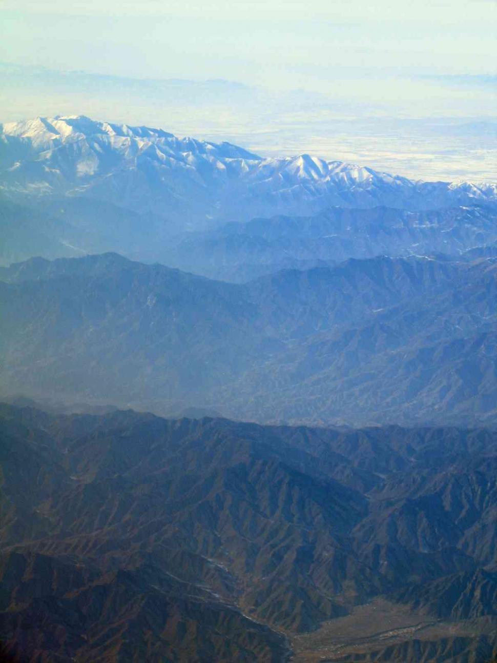 Free Image of Aerial view of mountains 