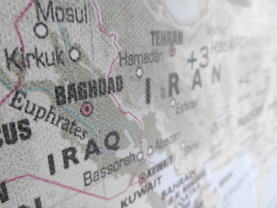 Free Image of Iraq Iran Map 