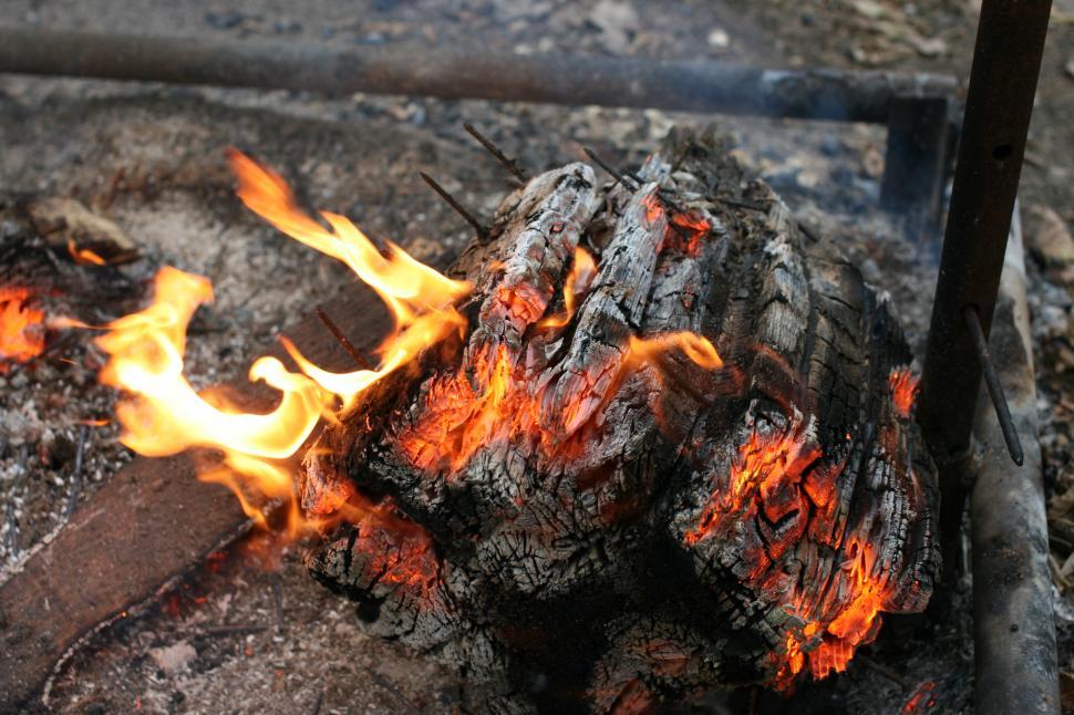 Free Image of Wood on Fire 