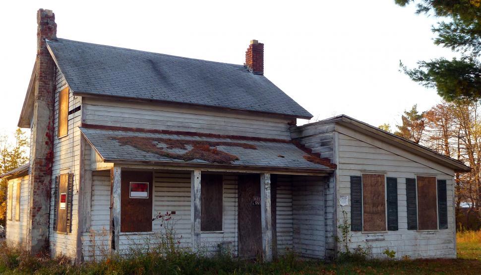 Free Image of Boarded Up House 
