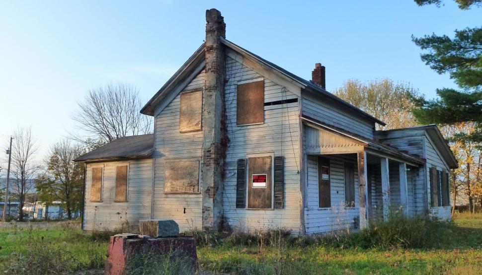 Free Image of Boarded Up House 