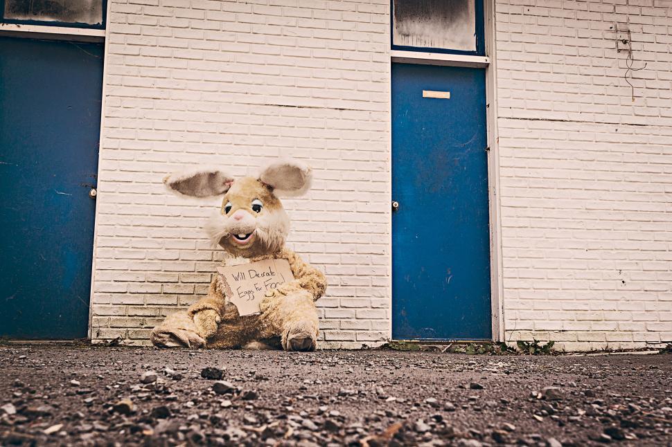 Free Image of Sad Easter Bunny 