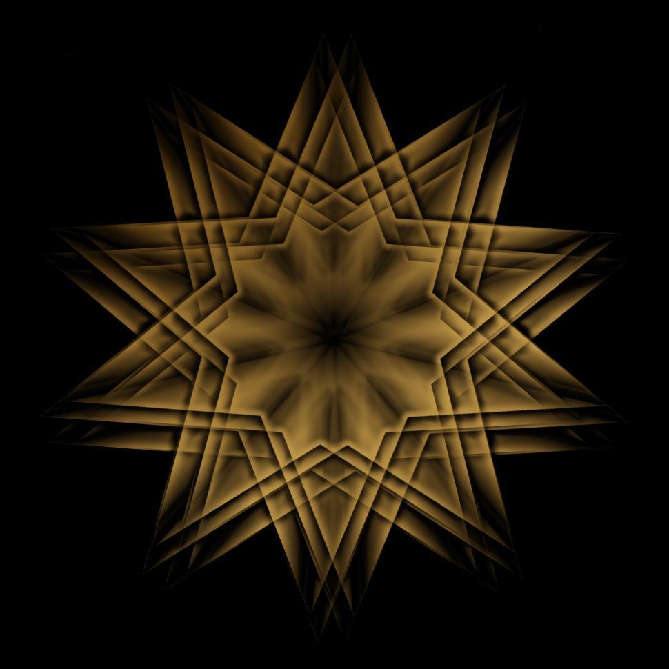 Free Image of Gold Star Design 