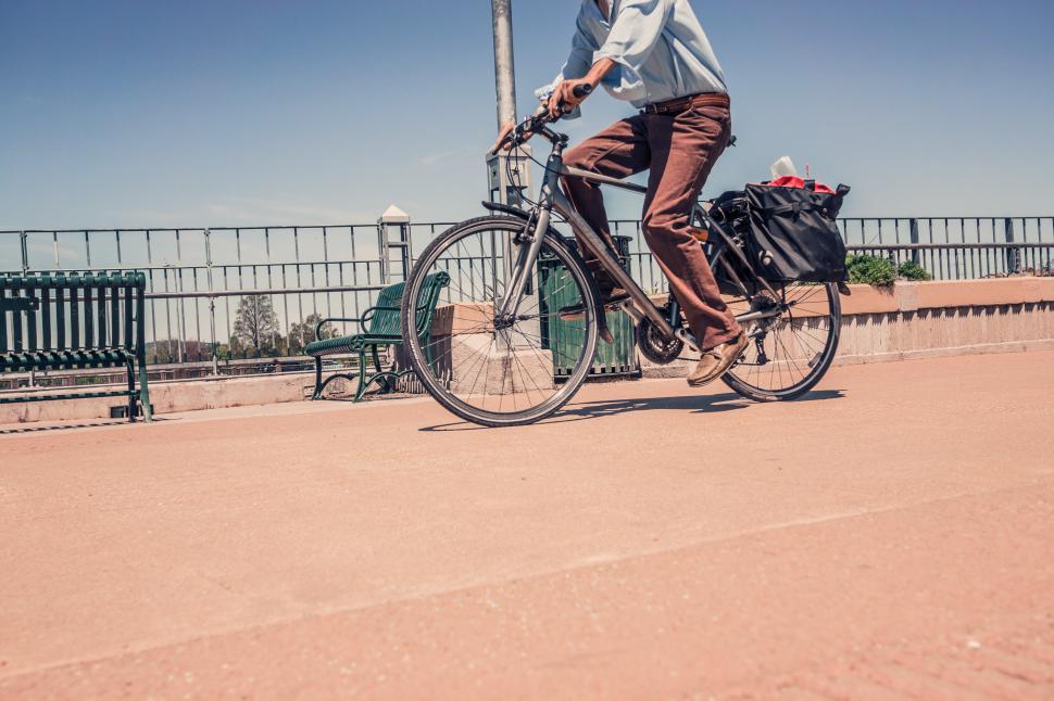 Free Image of Cycling on bicycle path 
