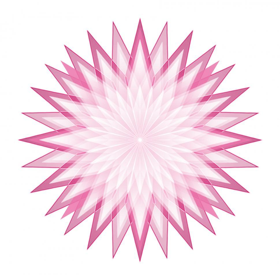 Free Image of Pink and White Abstract Flower 