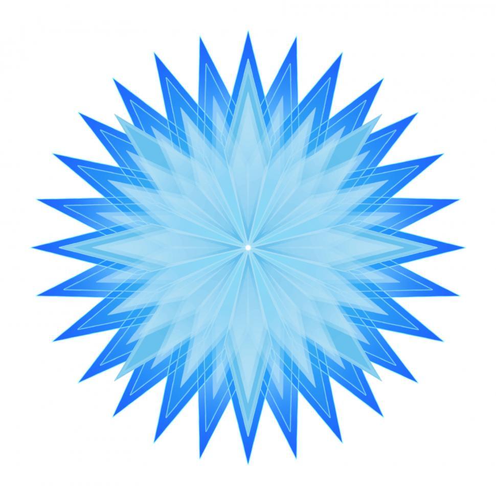 Free Image of Blue Abstract Flower  