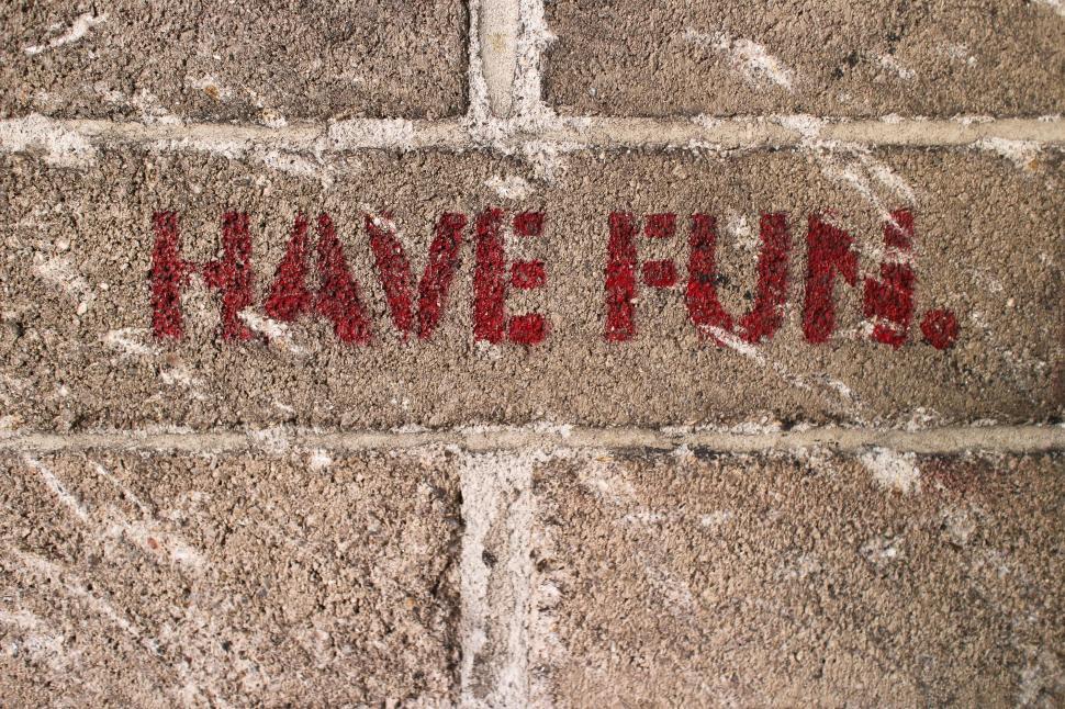 Free Image of Have Fun on Brick Wall 