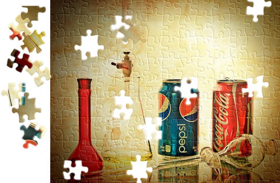 Free Image of Lab Science Puzzle with missing pieces 