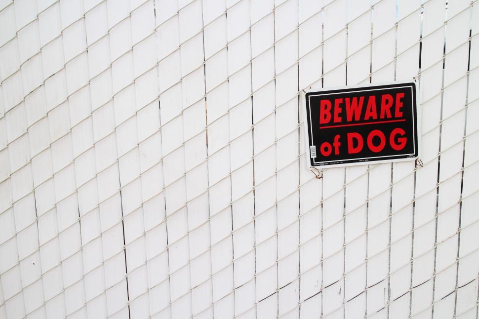 Free Image of Beware of Dog sign 