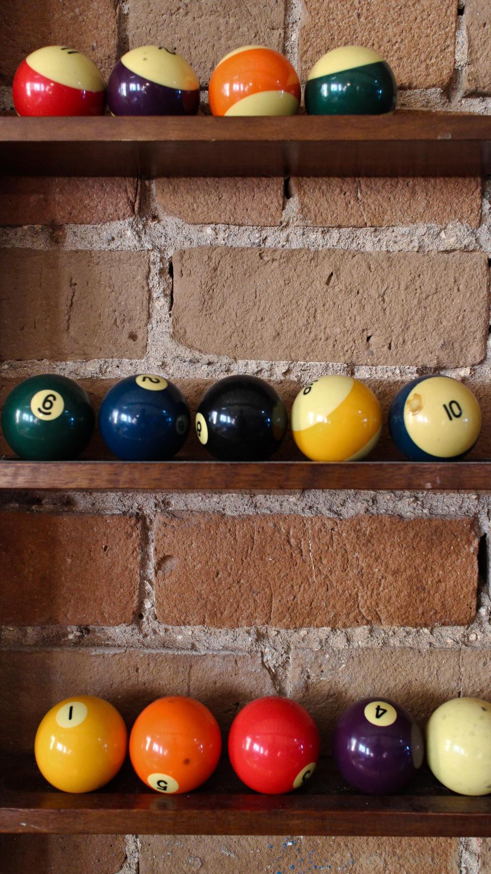 Free Image of Pool balls in a rack 