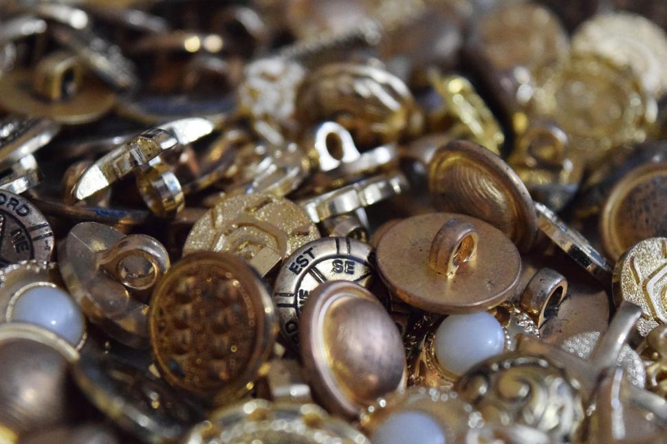 Free Image of Gold Buttons 