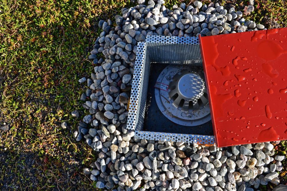 Free Image of Drainage on the green roof 