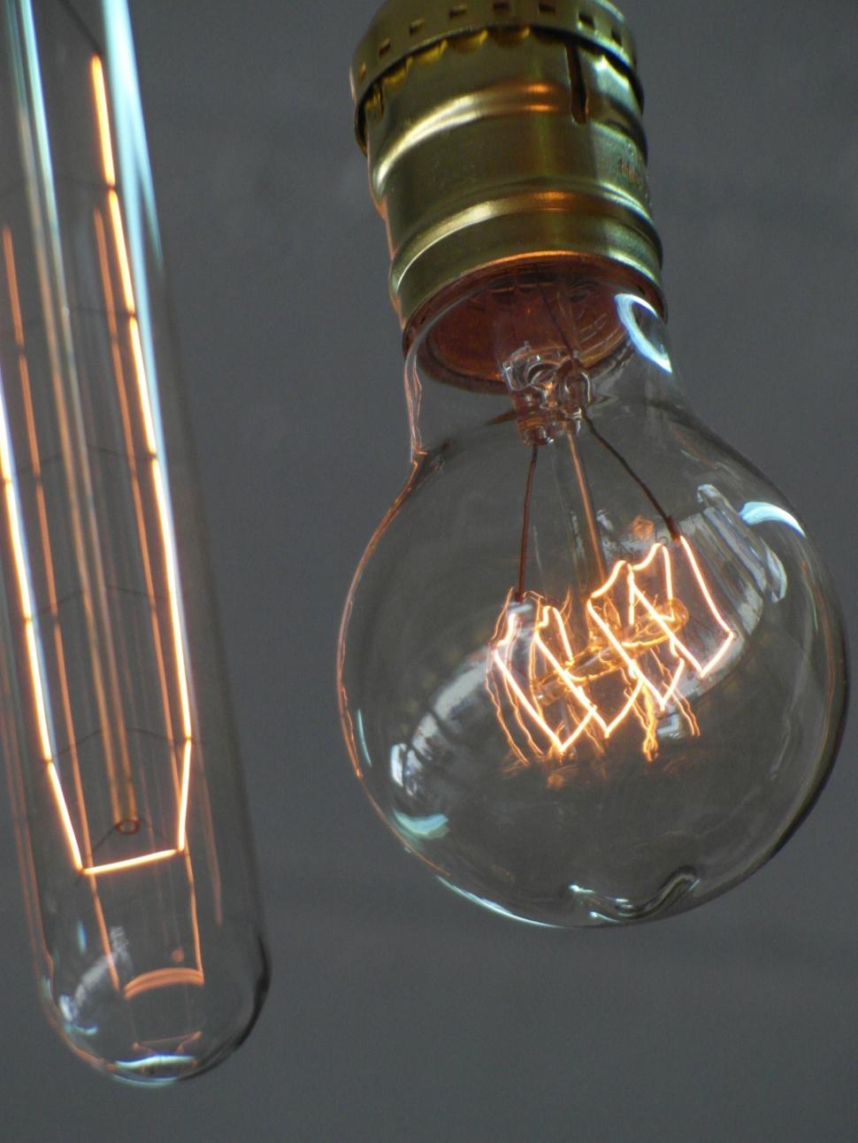 Free Image of Two Edison Light Bulbs 