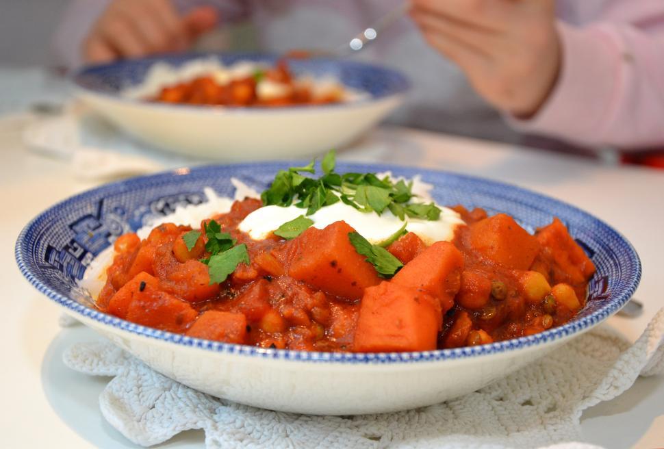 Free Image of Stew with rice 