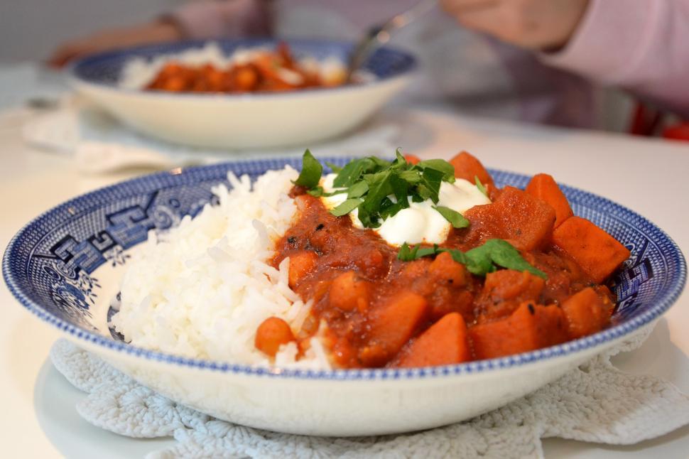 Free Image of Stew with rice 
