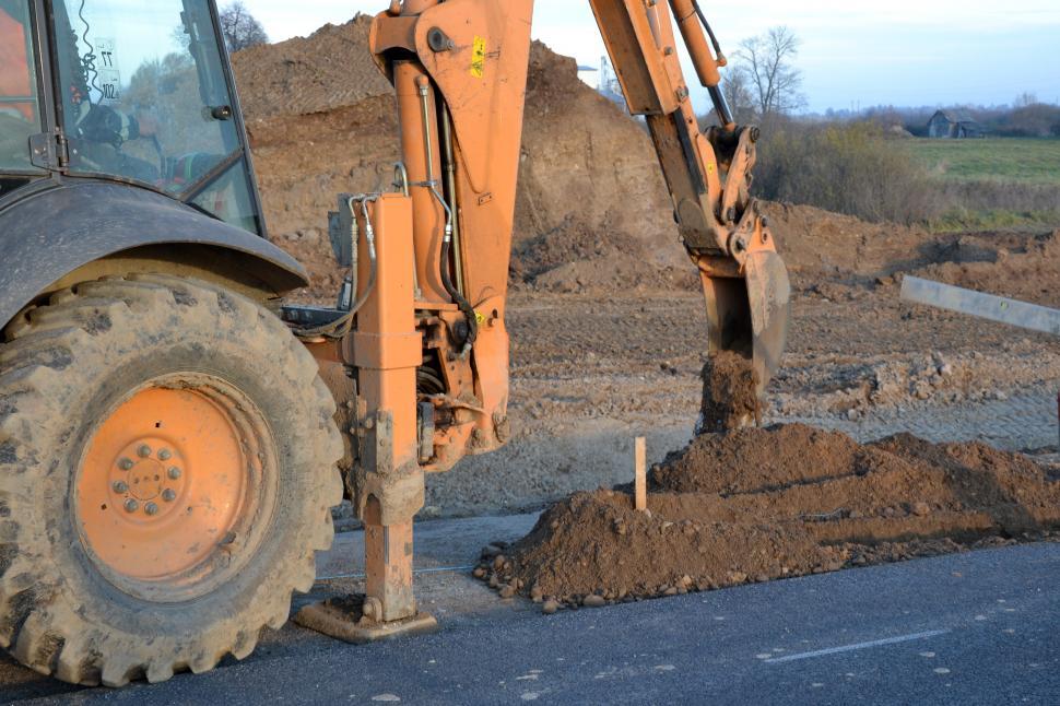 Free Image of Backhoe at work 