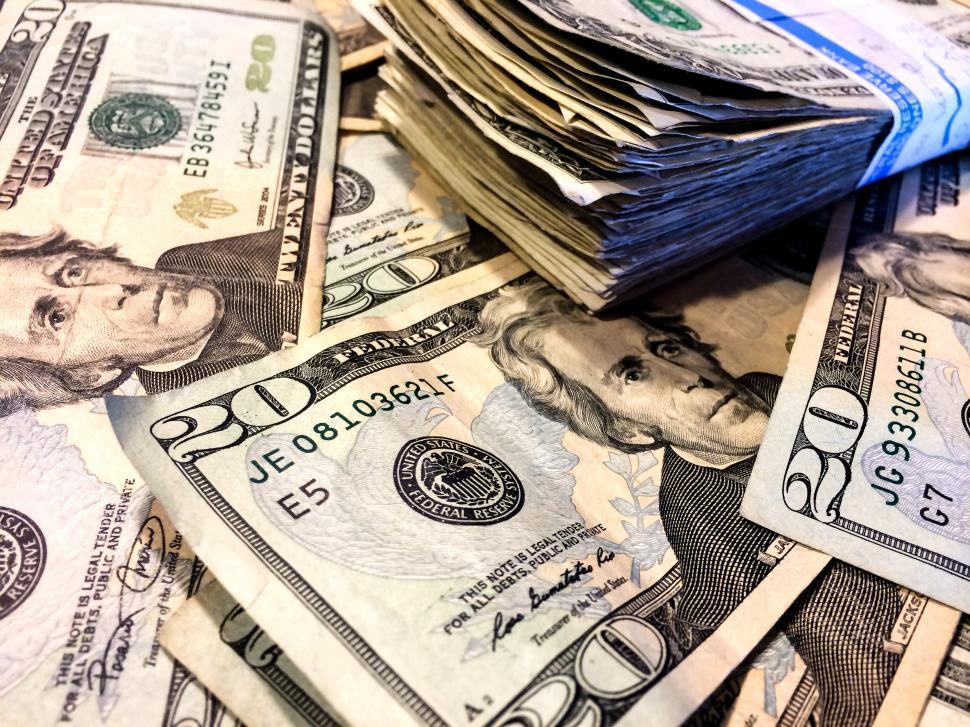 Free Image of US Twenty Dollar bills 