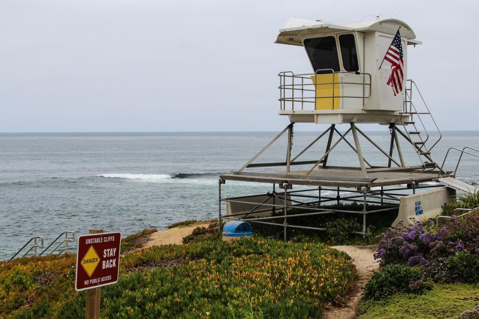 Free Image of Warning and lifeguard station 