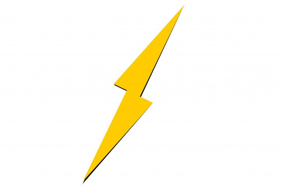 Free Image of Yellow lightning bolt sign 