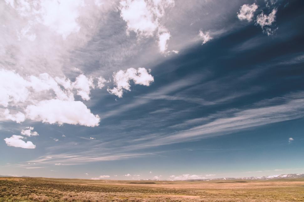 Free Image of Clouds over plains 