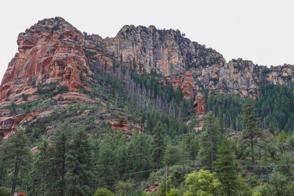 Free Image of Cliffs in Slide Rock State Park 