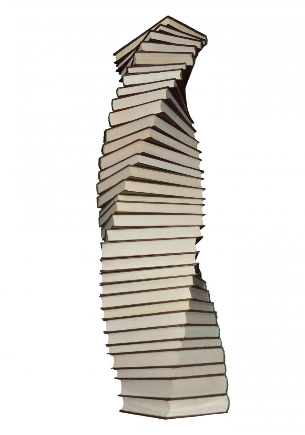Free Image of Stack of spiraling books 