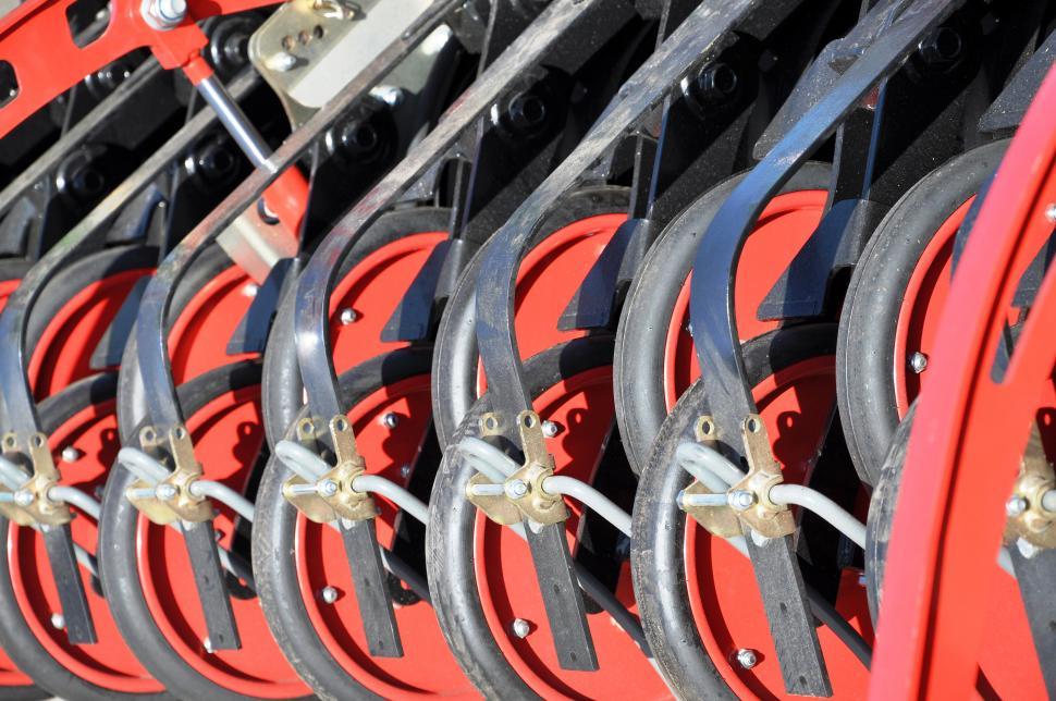 Free Image of Detail of seeding equipment 