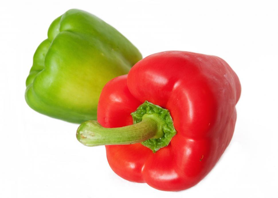 Free Image of Colored paprika (pepper) isolated on a white background 