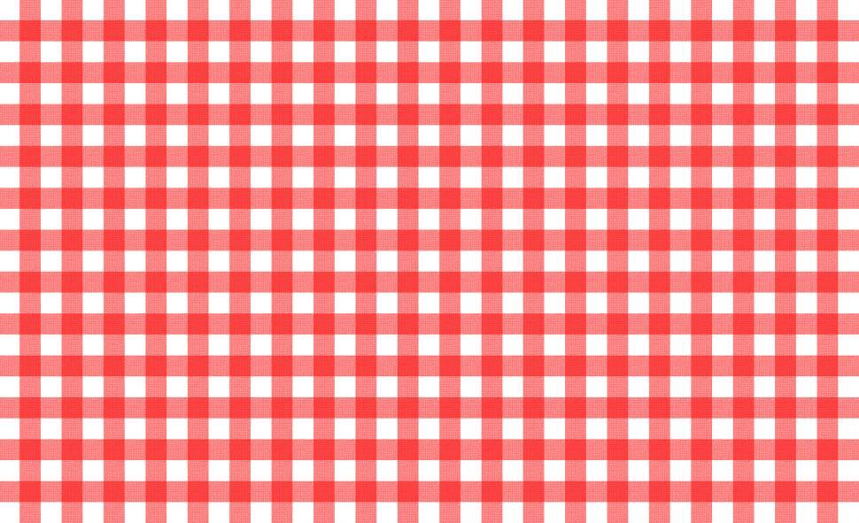 Free Image of Red and white tablecloth pattern 