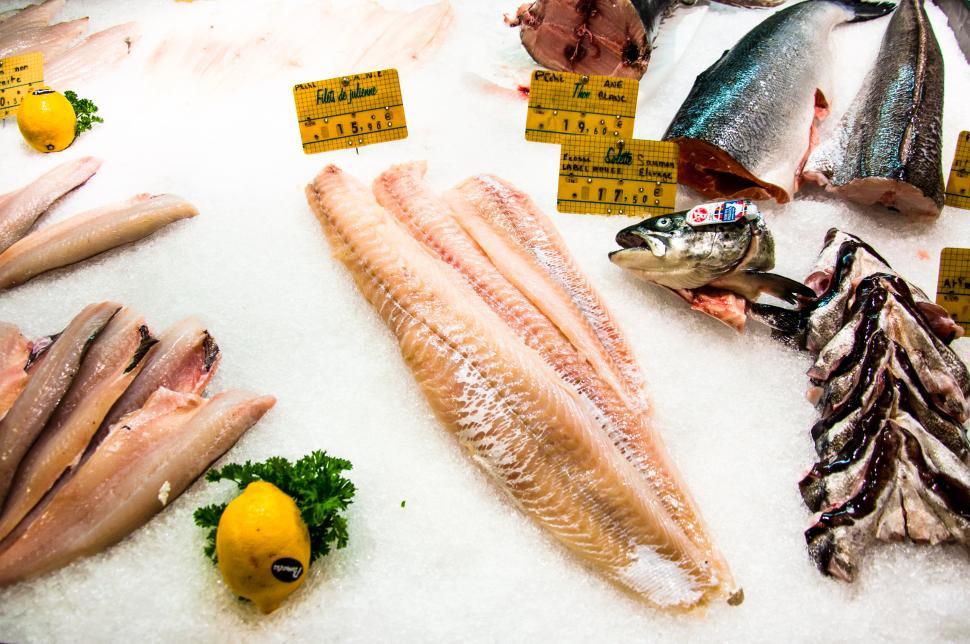Free Image of Seafood fish on ice 