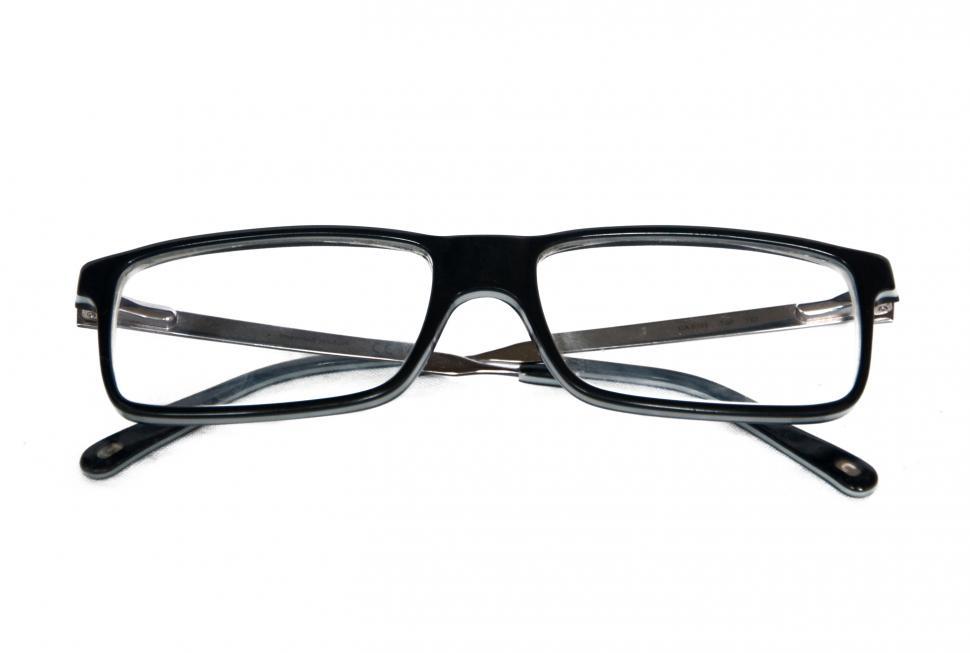 Free Image of Black Eye Glasses Isolated on White 