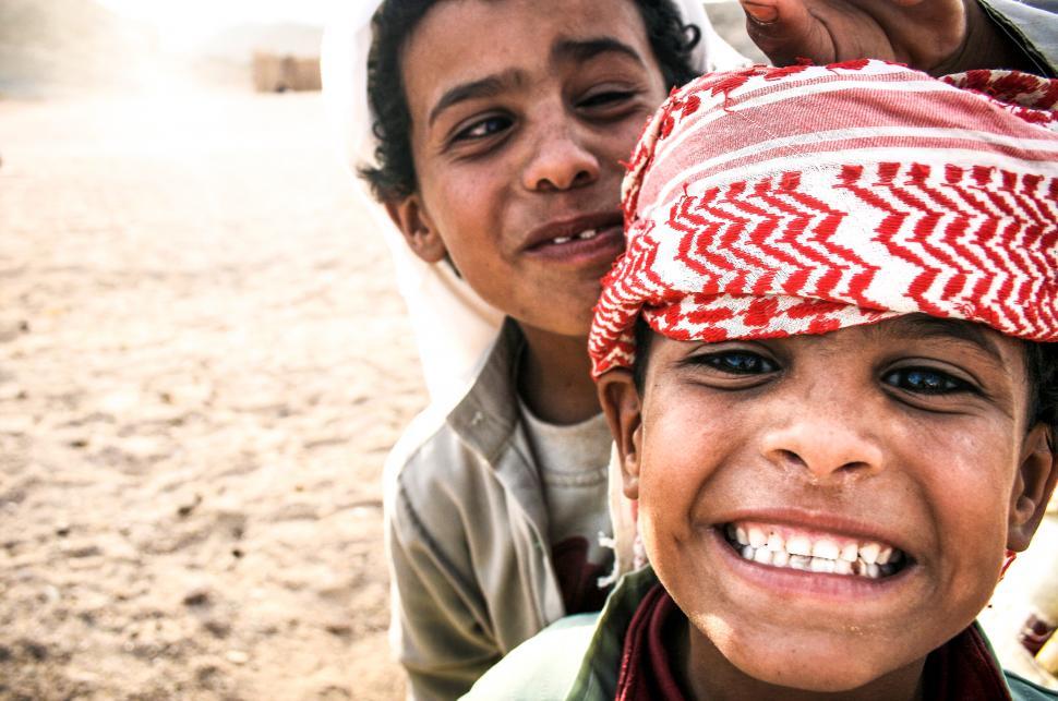 Free Image of Bedouin arabic children in Egypt 