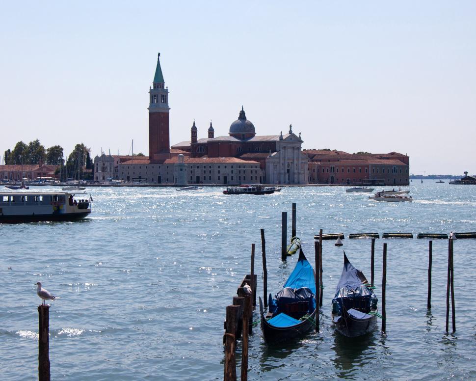 Free Image of  Maggiore and gondolas 