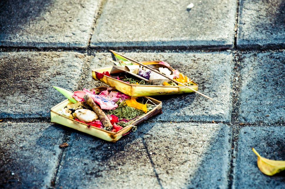 Free Image of Traditional balinese offerings to gods 