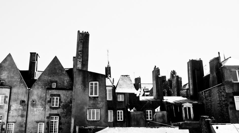Free Image of Old buildings french town 