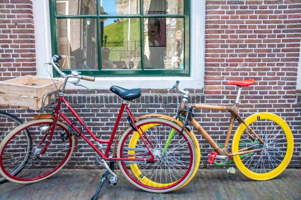 Free Image of bikes in Holland 