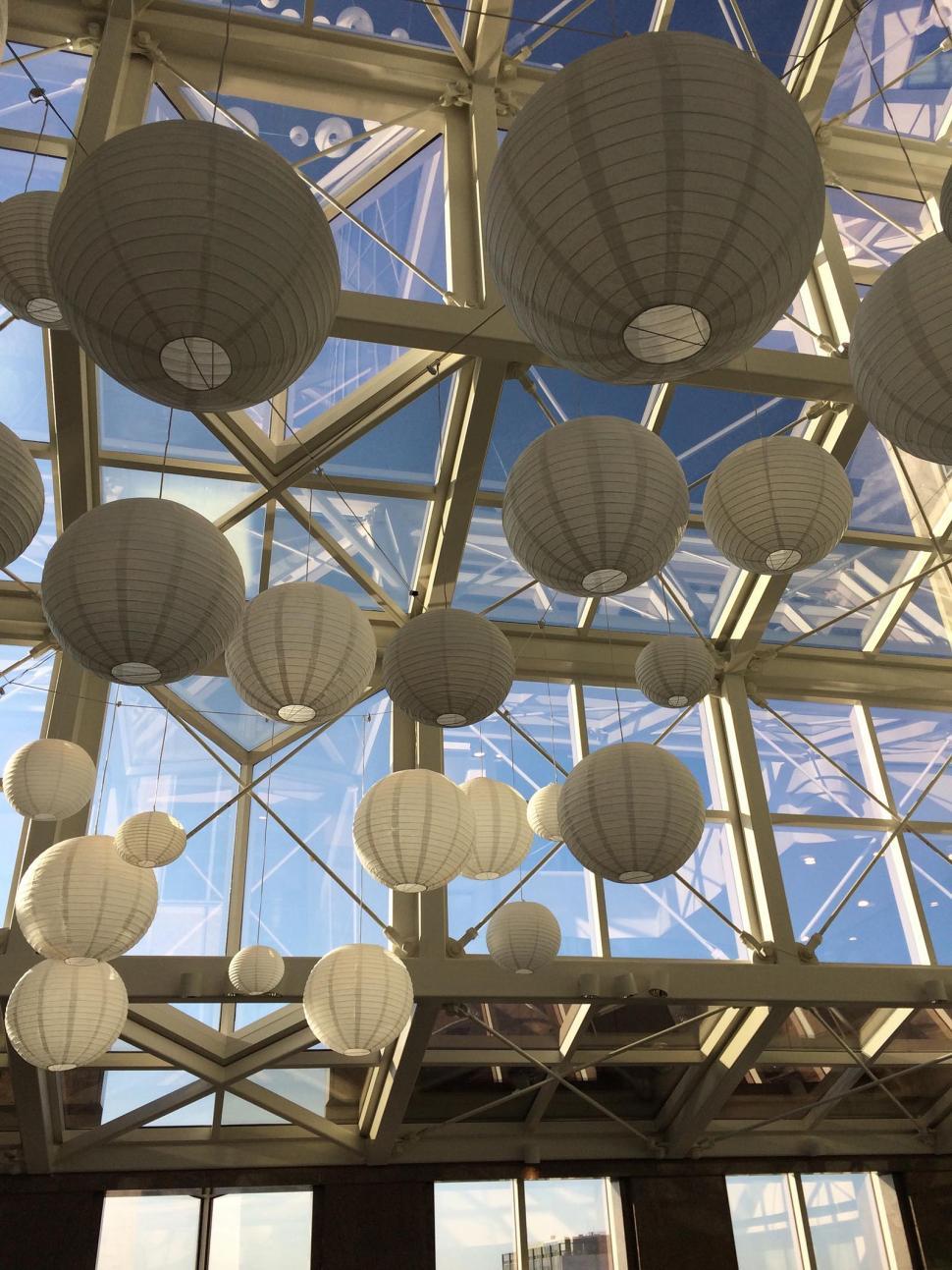 Free Image of White Lanterns - Sky View 