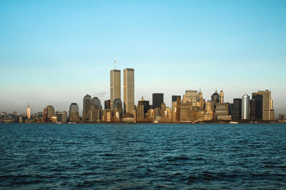 Free Image of Skyline of Manhattan seen from the Staten Island Ferry 