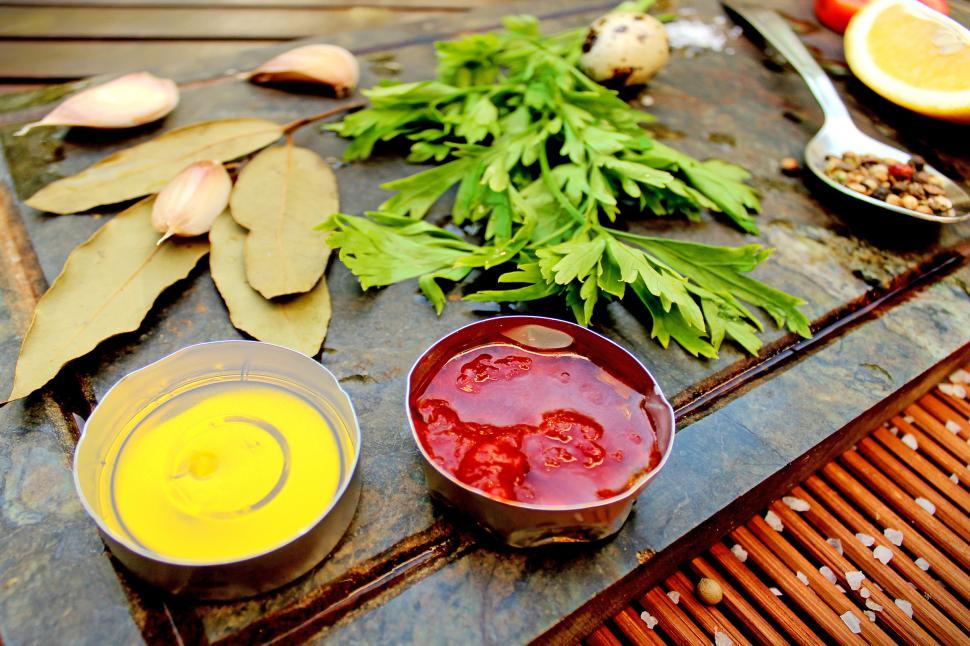 Free Image of Basic ingredients for mediterranean diet 