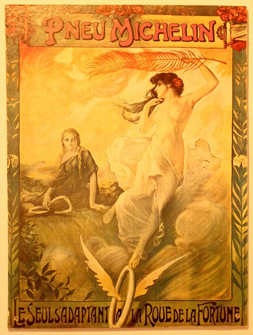 Free Image of Antique Michelin Poster 
