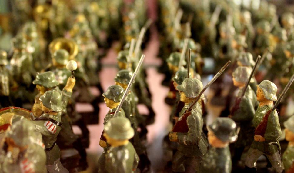Free Image of Vintage Toys - Nazi Tin Soldiers Close-up 