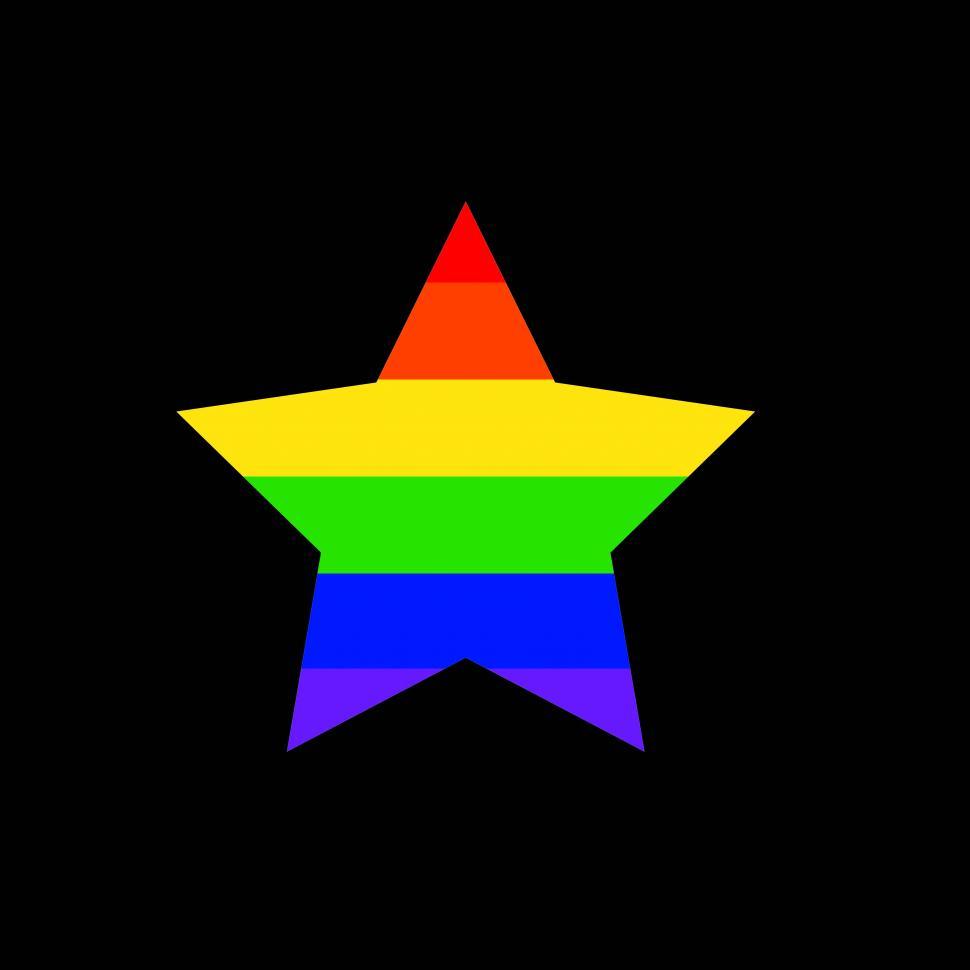 Free Image of Rainbow star 