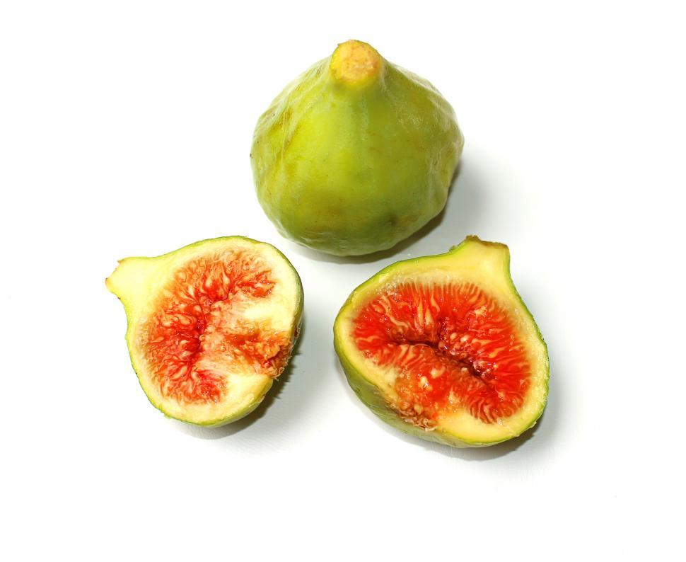 Free Image of Ripe figs on a white background 