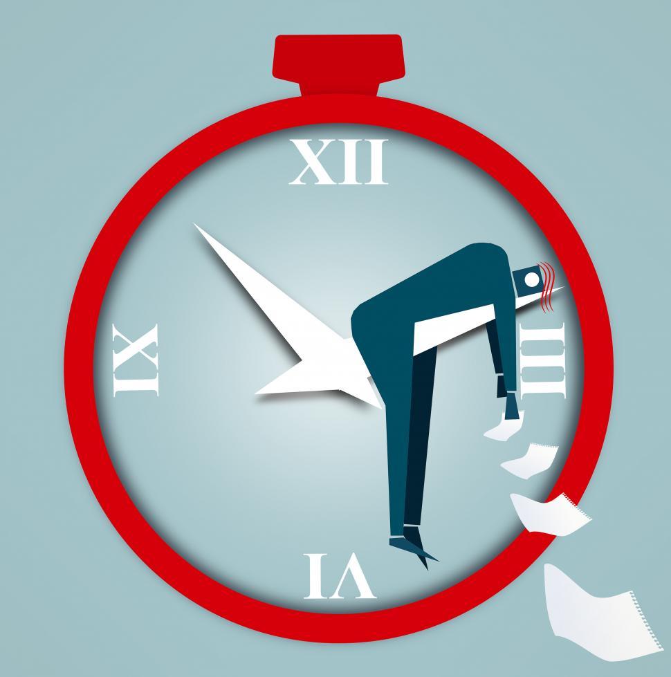 Free Image of Slave to Time - Overworked Man 
