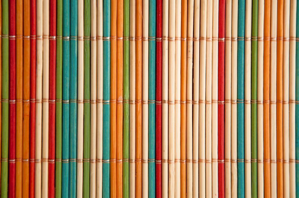Free Image of coloured bamboo mat 