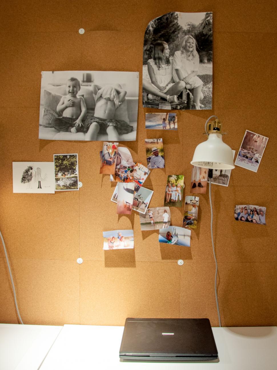 Free Image of office notice board and computer 