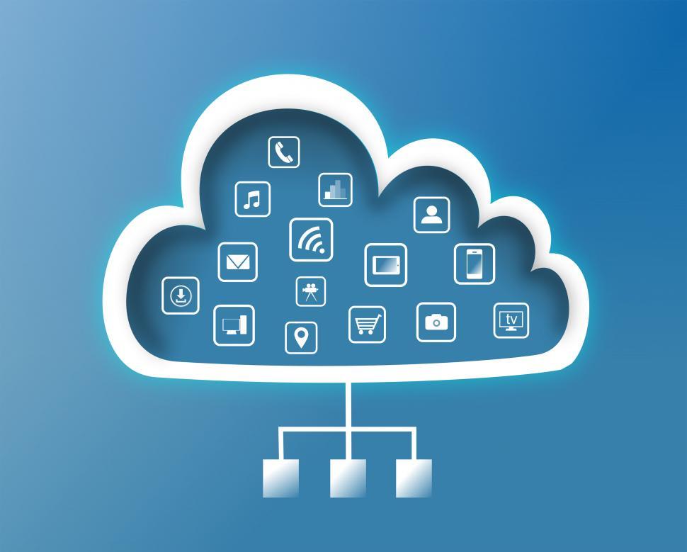 Free Image of Cloud Computing Concept - Flat Design 