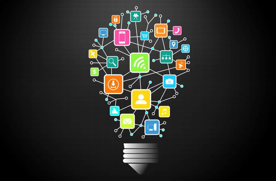Free Image of Connectivity Idea with Lightbulb 