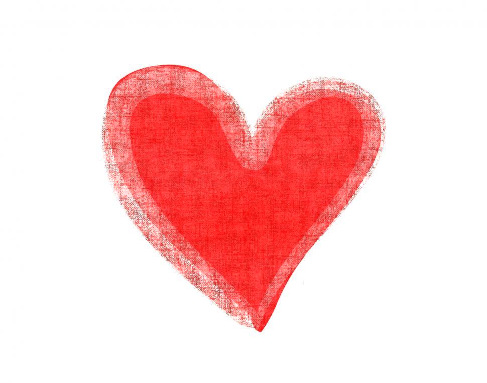 Free Image of Watercolor red heart icon clipart vector 